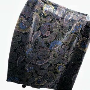 Ann Taylor Multicolor Paisley Pencil Skirt